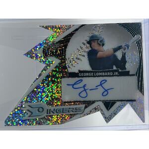 2024 Leaf Metal George Lombard Jr Dingers Die-Cut Silver Auto 2/10 SSP Yankees